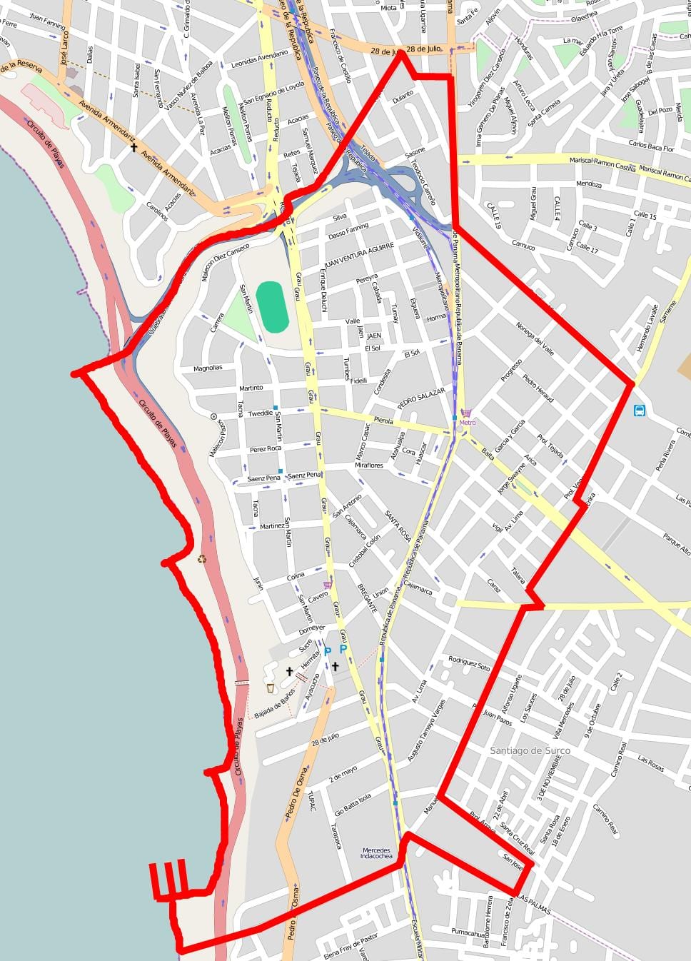 வரைபடம் barranco லிமா